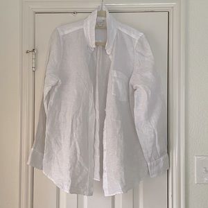 Jcrew White Button down - L